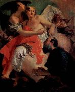 Giovanni Battista Tiepolo Abraham und die Engel, Pendant zu  Hagar und Ismael oil